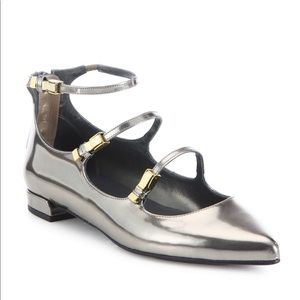 Stuart Weitzman Strappy Buckle Flats -8.5